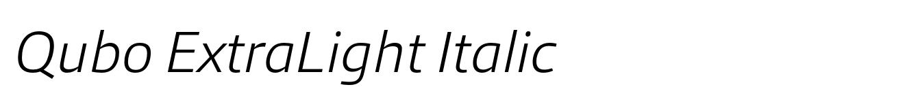 Qubo ExtraLight Italic